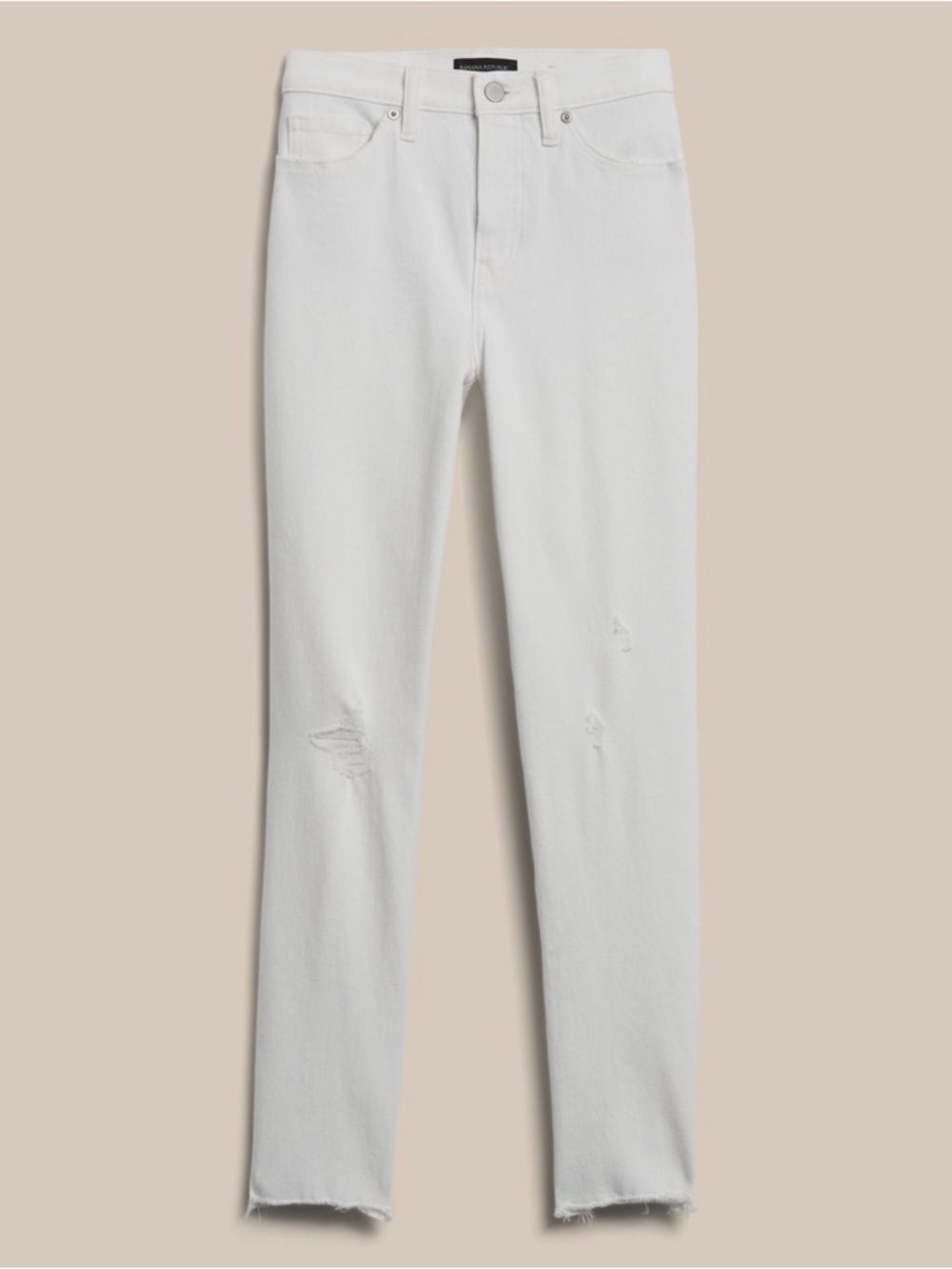 BANANA REPUBLIC NWT White High-Rise Slim Jeans - Picture 5 of 6